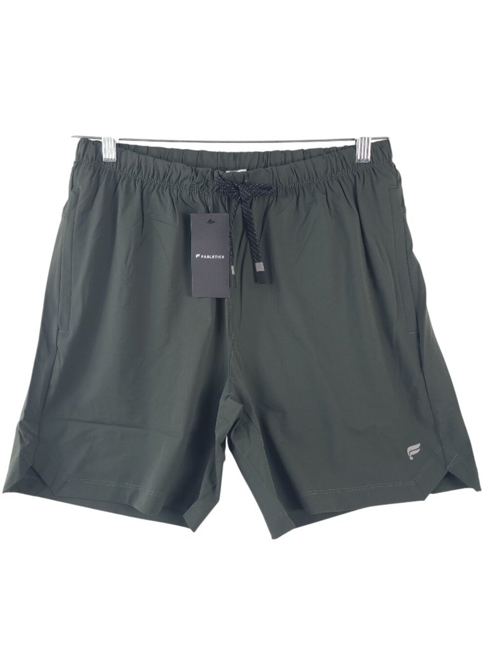 NEW Fabletics Mens 7" Lined Athletic Shorts Pine Shadow Green Size L